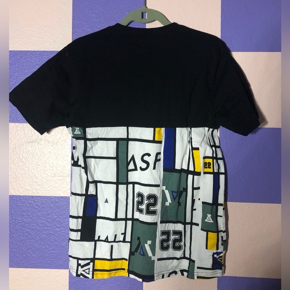 NWOT Asphalt Yacht Club Map Line Mondrian Tee with Pocket - Size S - Picture 2 of 4